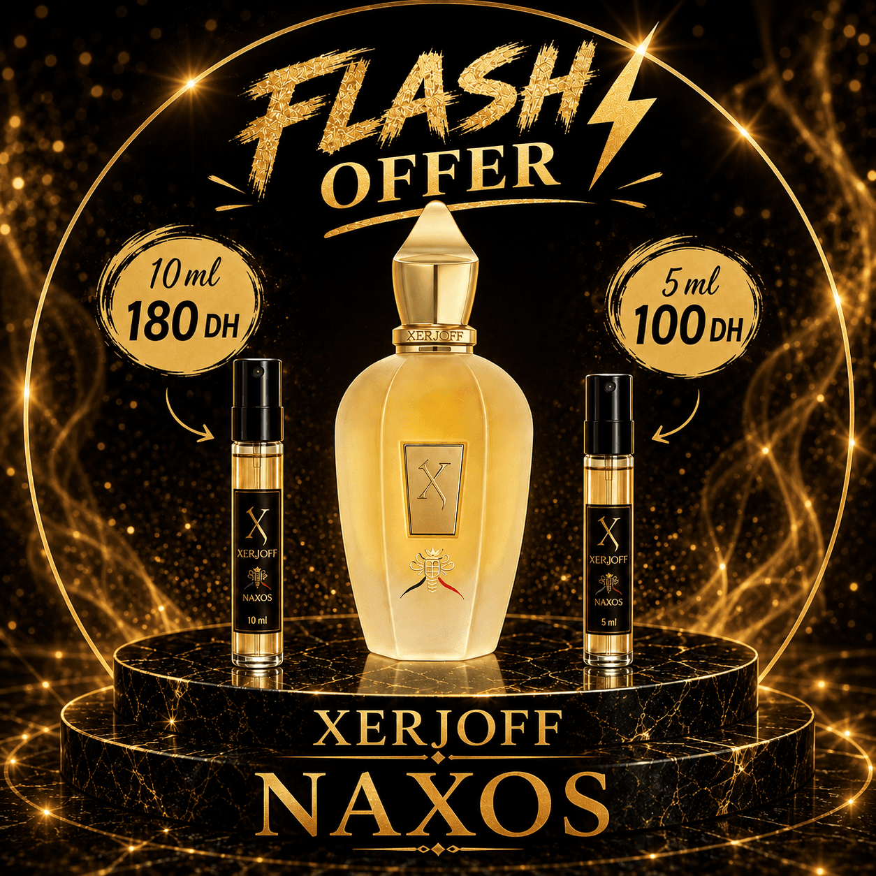 Flash offer Xerjoff naxos eau de parfum 10ml: 180dh 5ml : 100dh - view 1